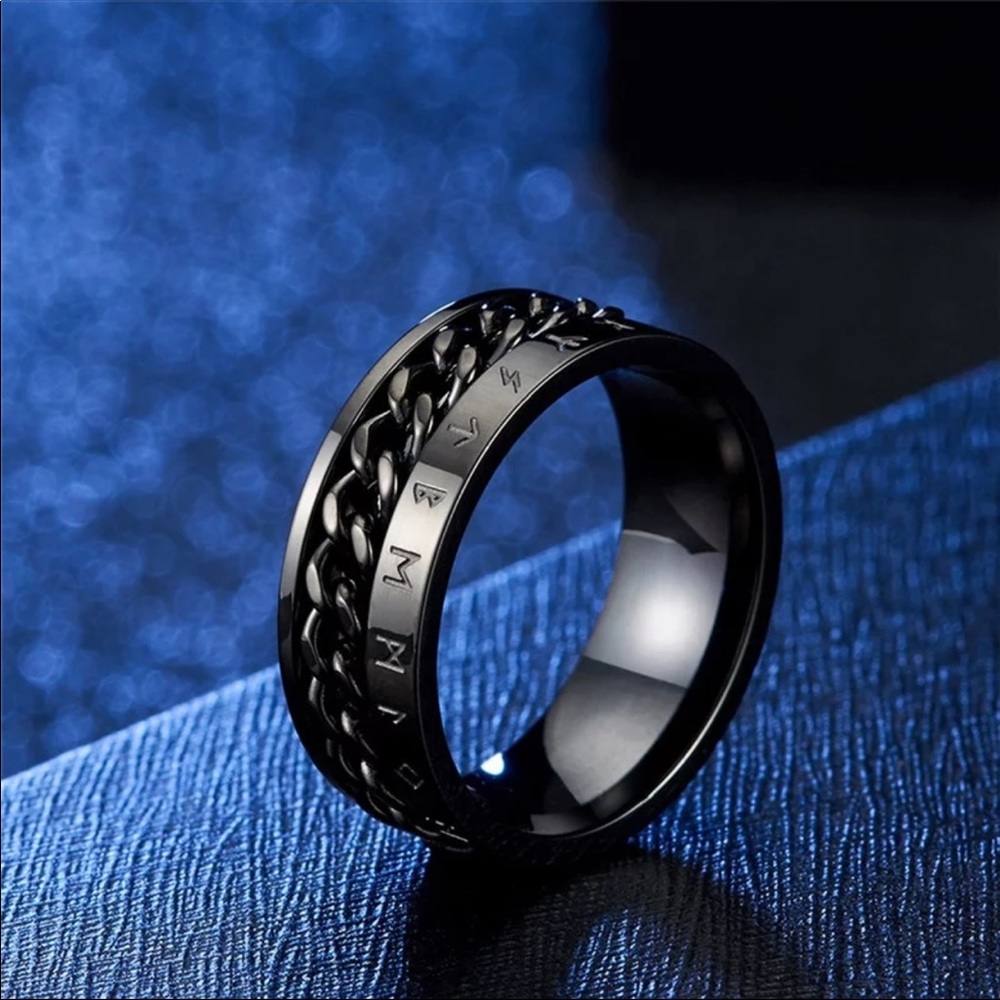 Men’s Stainless Steel Nordic Ring - Picture 5 of 8